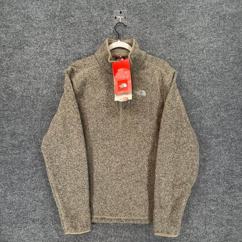 The North Face Gordon Lyons Pullover Mens Medium Beige Fleece Sweater Knit NWT